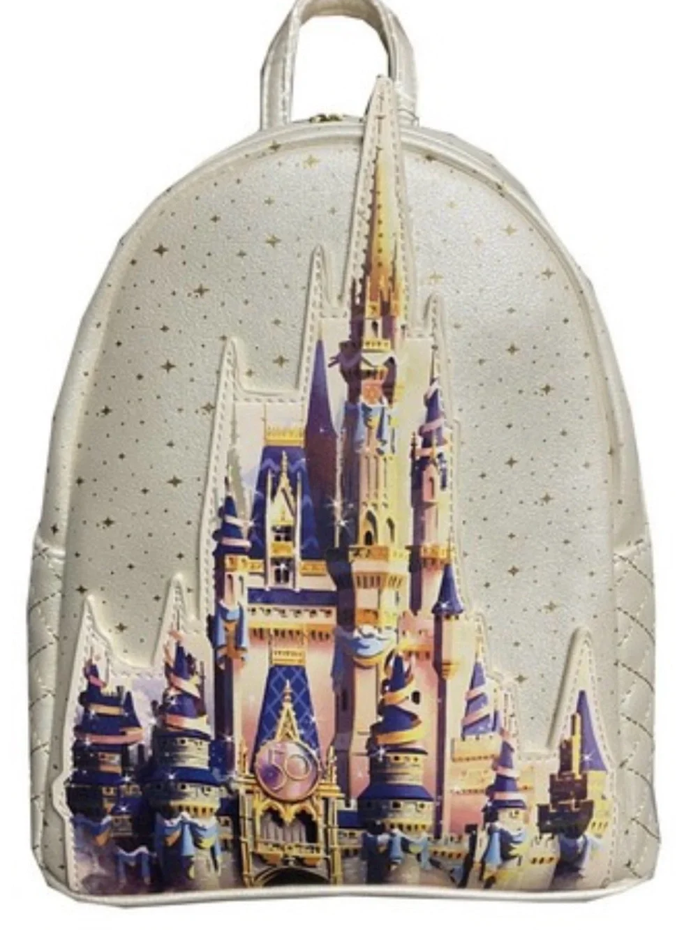 Loungefly Disney World 50th Anniversary Cinderella Castle mini backpack